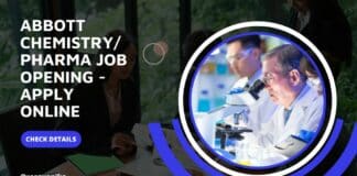 Abbott Chemistry/Pharma Job Opening - Apply Online