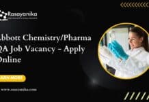 Abbott Chemistry/Pharma QA Job Vacancy - Apply Online