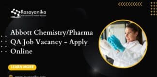 Abbott Chemistry/Pharma QA Job Vacancy - Apply Online