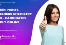 Asian Paints Freshers Chemistry Job - Candidates Apply Online