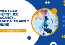 Avient R&D Chemist Job Vacancy - Candidates Apply Online