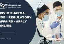 BSV M Pharma Job - Regulatory Affairs - Apply Online