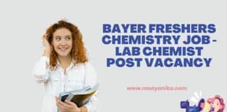 Bayer Freshers Chemistry Job - Lab Chemist Post Vacancy