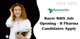 Bayer R&D Job Opening - B Pharma Candidates Apply