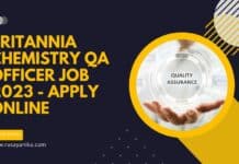 Britannia Chemistry QA Officer Job 2023 - Apply Online