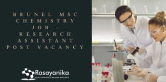 Brunel MSc Chemistry Job - Research Assistant Post Vacancy