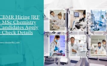 CBMR Hiring JRF – MSc Chemistry Candidates Apply – Check Details CBMR Hiring JRF - MSc Chemistry Candidates Apply - Check Details
