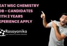 CEAT MSc Chemistry Job - Candidates With 2 Years Experience Apply