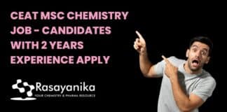 CEAT MSc Chemistry Job - Candidates With 2 Years Experience Apply