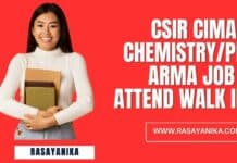 CSIR CIMAP Chemistry/Pharma Job - Attend Walk In