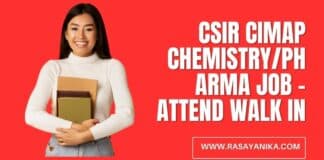 CSIR CIMAP Chemistry/Pharma Job - Attend Walk In