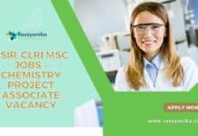 CSIR-CLRI MSc Jobs - Chemistry Project Associate Vacancy