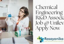 Chemical Engineering R&D Associate Job @ Unilever - Apply Now