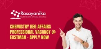 Chemistry Reg Affairs Professional Vacancy @ Eastman - Apply Now