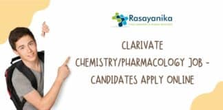 Clarivate Chemistry/Pharmacology Job - Candidates Apply Online