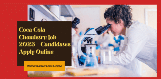Coca Cola Chemistry Job 2023 - Candidates Apply Online