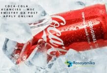 Coca Cola Vacancies - MSc Chemistry QA Post - Apply Online