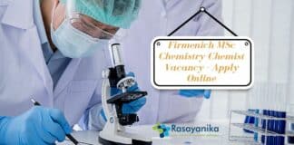Firmenich MSc Chemistry Chemist Vacancy - Apply Online