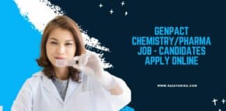 Genpact Chemistry/Pharma Job - Candidates Apply Online