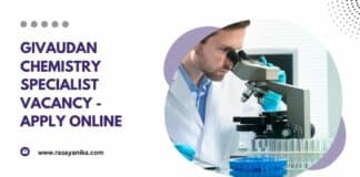 Givaudan Chemistry Specialist Vacancy - Apply Online