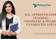 HAL Apprenticeship Training - Chemistry & Pharma Candidates Apply