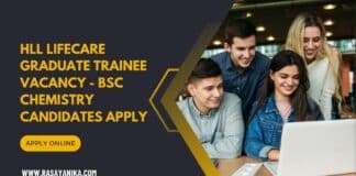 HLL Lifecare Graduate Trainee Vacancy - BSc Chemistry Candidates Apply