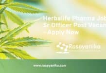 Herbalife Pharma Job - Sr Officer Post Vacancy - Apply Now