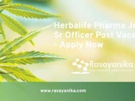 Herbalife Pharma Job - Sr Officer Post Vacancy - Apply Now