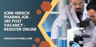 ICMR-NIRRCH Pharma Job - SRF Post Vacancy - Register Online