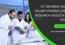 ICT Mumbai High Salary Pharma Job - Research Associate Post