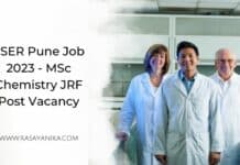 IISER Pune Job 2023 - MSc Chemistry JRF Post Vacancy