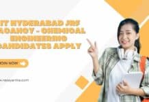 IIT Hyderabad JRF Vacancy - Chemical Engineering Candidates Apply