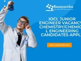 IOCL Junior Engineer Vacancy - Chemistry/Chemical Engineering Candidates Apply