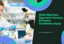 IQVIA Med Surv Specialist Vacancy - B Pharma Candidates Apply