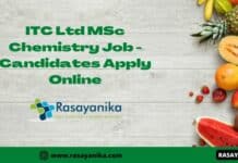 ITC Ltd MSc Chemistry Job - Candidates Apply Online
