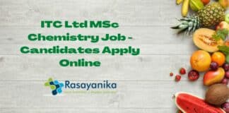 ITC Ltd MSc Chemistry Job - Candidates Apply Online