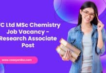 ITC Ltd MSc Chemistry Job Vacancy - Research Associate Post