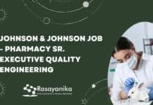 Johnson & Johnson Job - Pharmacy Sr. Executive Quality Engineering