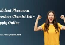 Jubilant Pharmova Freshers Chemist Job - Apply Online