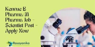 Kenvue B Pharma/M Pharma Job - Scientist Post - Apply Now