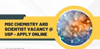 MSc Chemistry ARD Scientist Vacancy @ USP - Apply Online