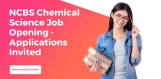 NCBS Chemical Science Job Opening - Applications Invited