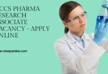 NCCS Pharma Research Associate Vacancy - Apply Online