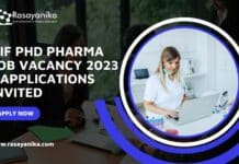 NIF PhD Pharma Job Vacancy 2023 - Applications Invited