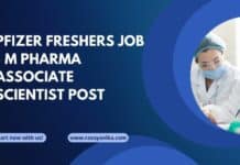 Pfizer Freshers Job - M Pharma Associate Scientist Post