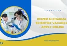 Pfizer M Pharma Scientist Vacancy - Apply Online