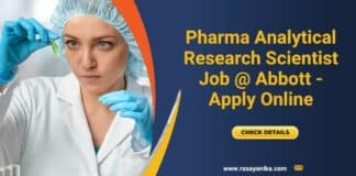 Pharma Analytical Research Scientist Job @ Abbott - Apply Online