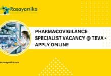 Pharmacovigilance Specialist Vacancy @ Teva - Apply Online