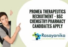 Promea Therapeutics Recruitment - BSc Chemistry/Pharmacy Candidates Apply