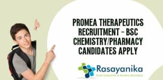 Promea Therapeutics Recruitment - BSc Chemistry/Pharmacy Candidates Apply